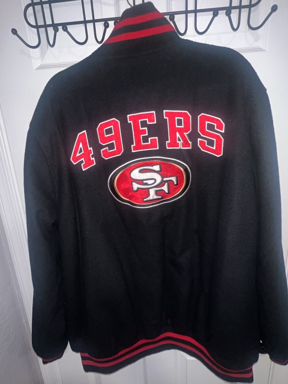 San Francisco 49ers Black and Red Team Jacket Sweater
